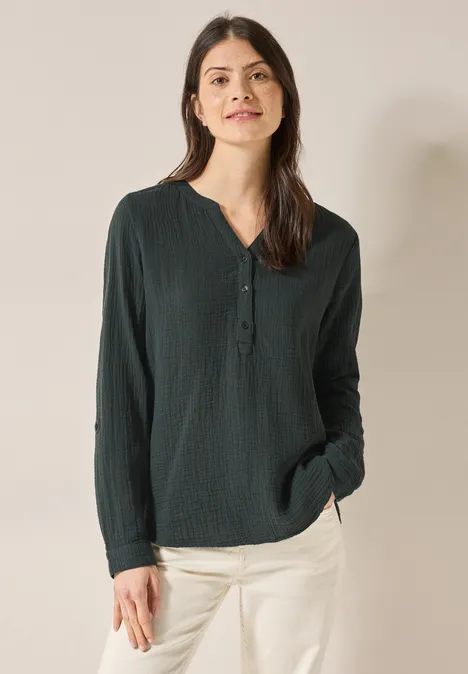 Musselin Bluse slate khaki