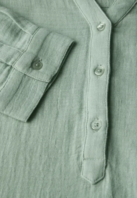 Musselin Bluse matcha green