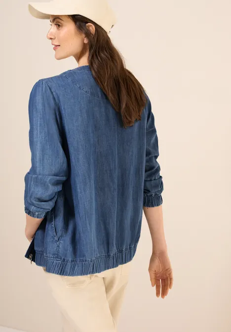 Leichte Lyocell Jacke mid blue wash