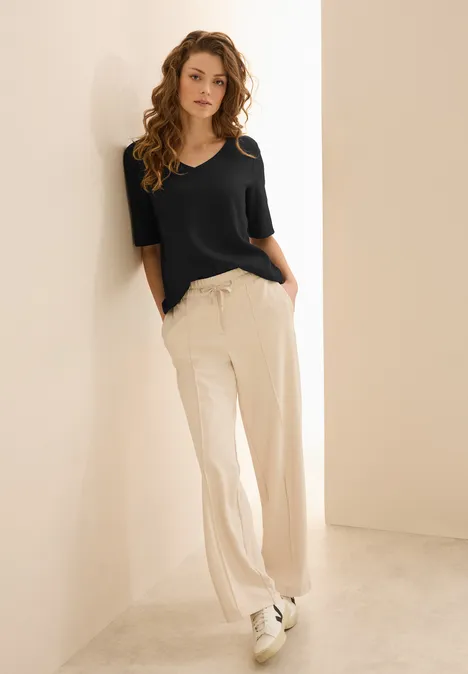 Strukturbluse Black