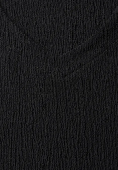 Strukturbluse Black