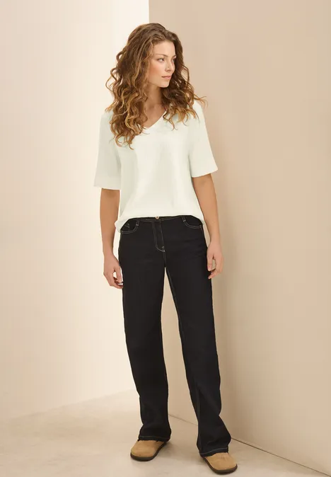 Strukturbluse vanilla white