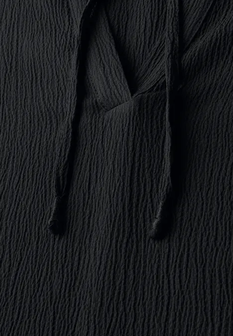 Strukturbluse Black
