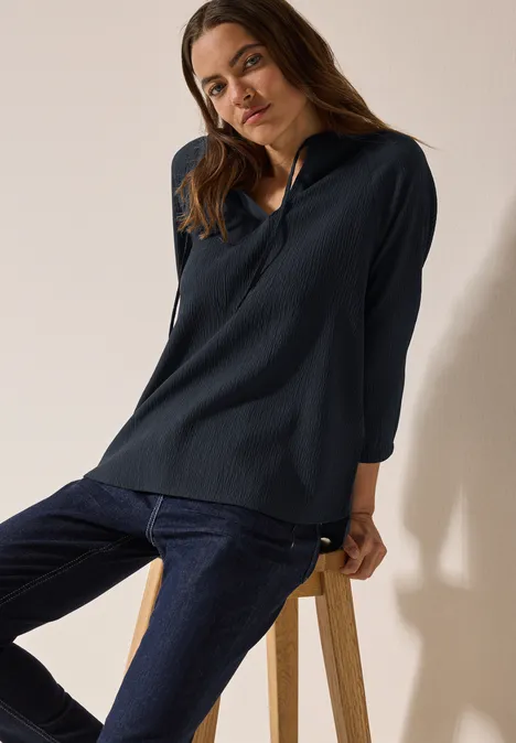 Strukturbluse universal blue