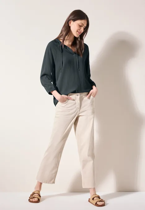 Strukturbluse slate khaki