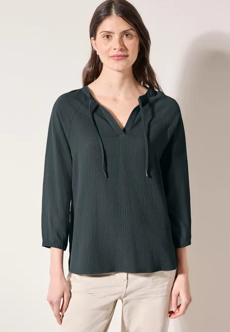 Strukturbluse slate khaki