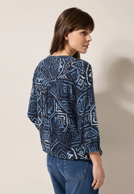 Bedruckte Bluse universal blue