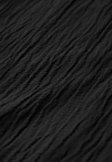 Seersucker Bluse Black