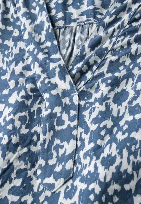 Print-Bluse mit Glitzer vanilla white
