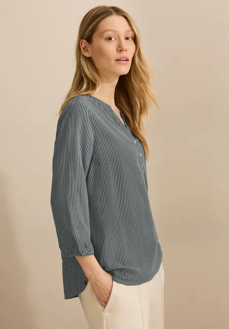 Gestreifte Bluse slate khaki