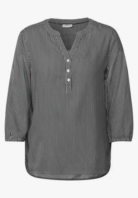 Gestreifte Bluse slate khaki