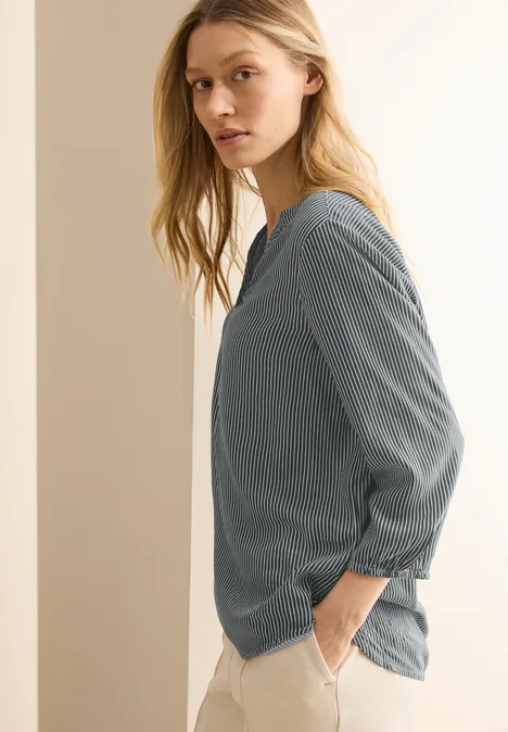 Gestreifte Bluse slate khaki