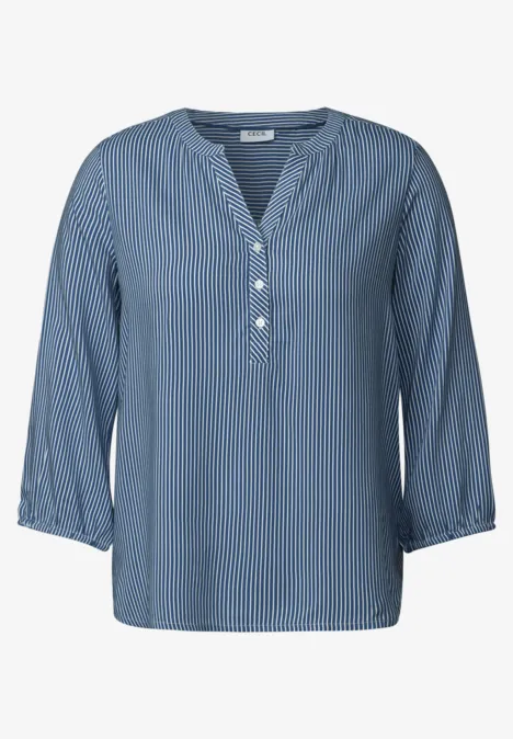 Bluzka w paski mid blouse blue