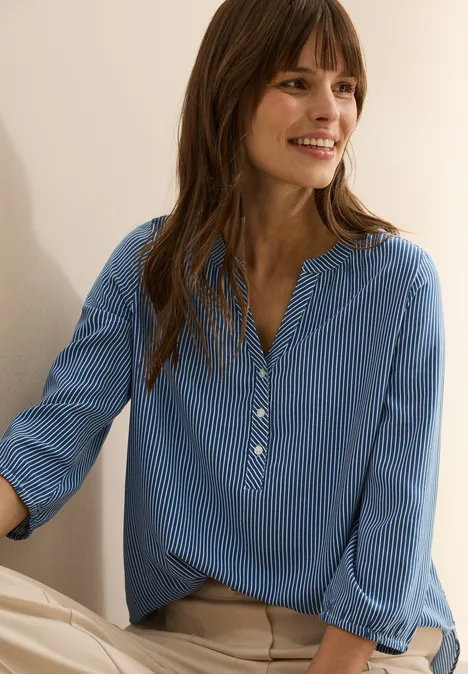 Bluzka w paski mid blouse blue