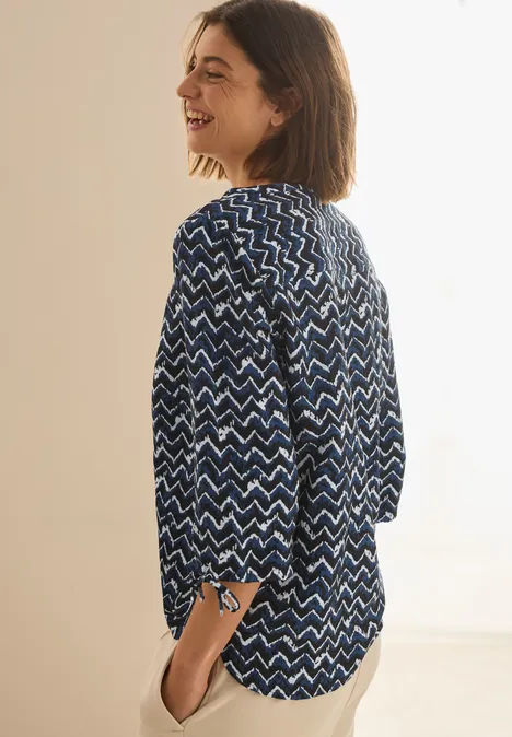 Bedruckte Bluse universal blue