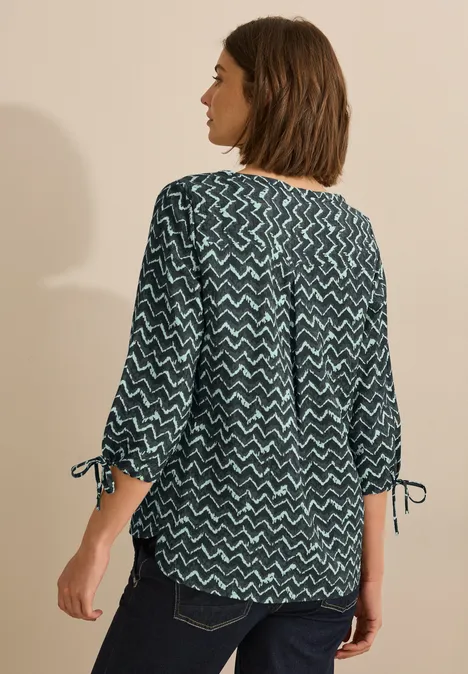 Bedruckte Bluse slate khaki