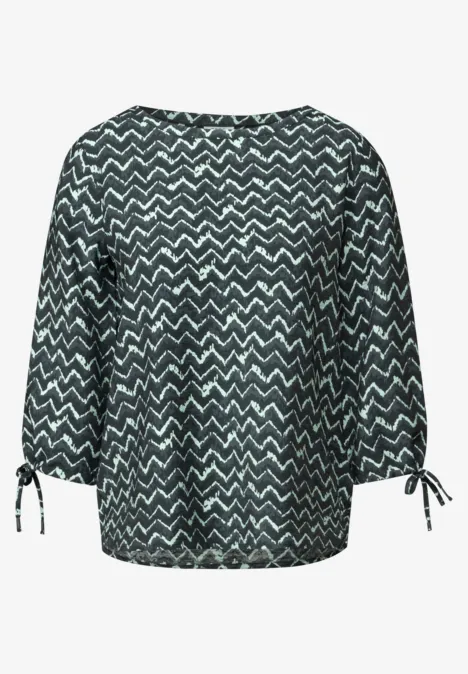 Bedruckte Bluse slate khaki