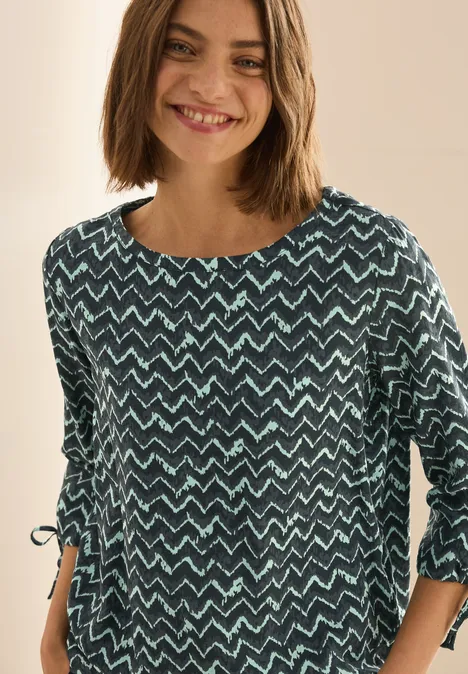 Bedruckte Bluse slate khaki