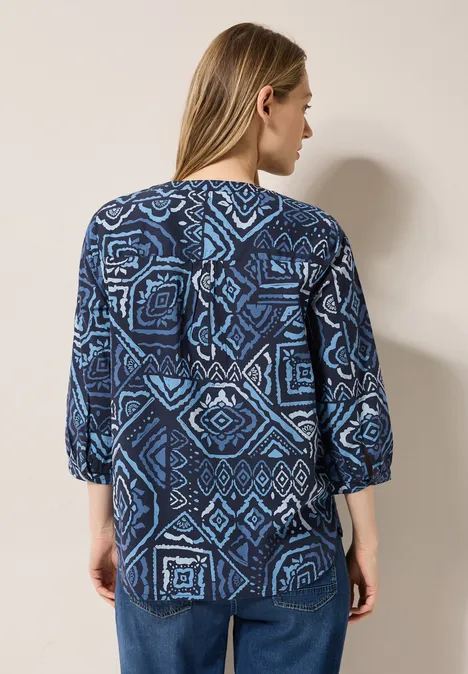 Bedruckte Bluse universal blue