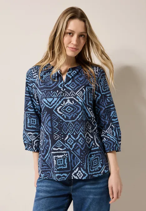 Bedruckte Bluse universal blue