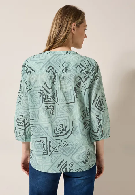 Bedruckte Bluse matcha green