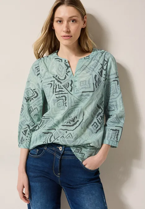 Bedruckte Bluse matcha green