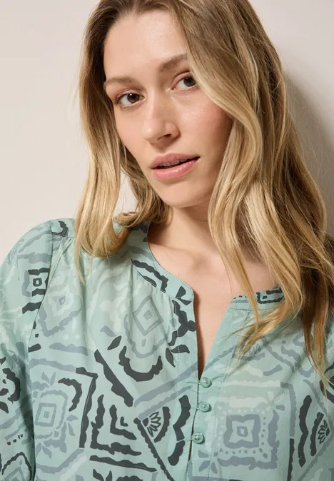 Bedruckte Bluse matcha green