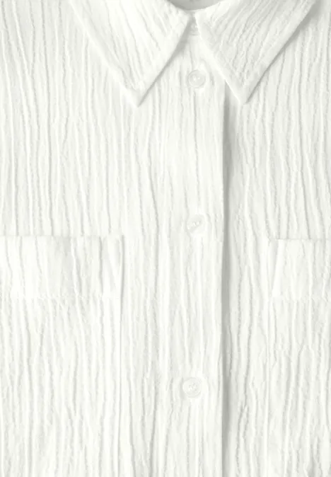 Strukturbluse vanilla white