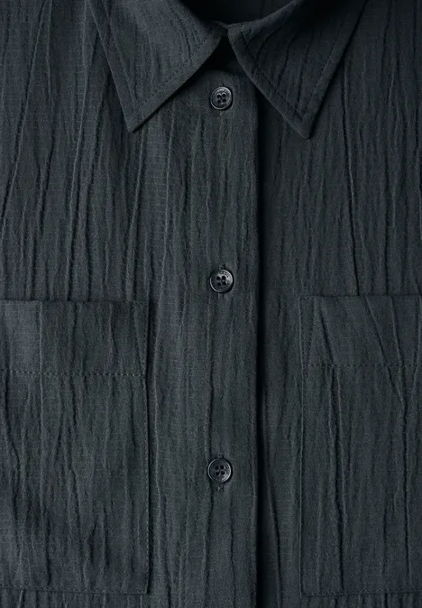 Strukturbluse slate khaki