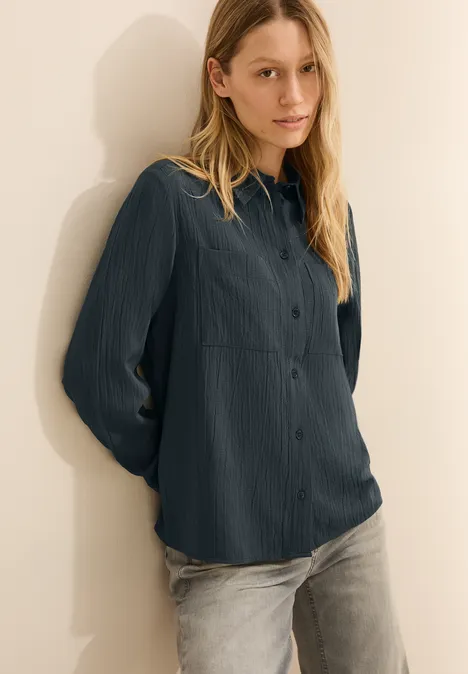 Strukturbluse slate khaki