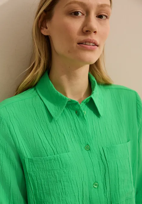 Strukturbluse iced neon green