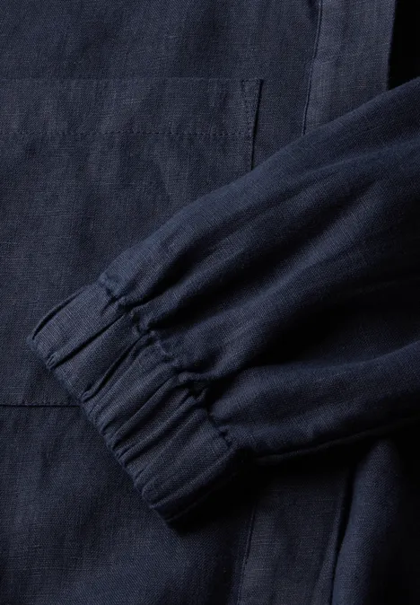 Leinen-Blouson universal blue