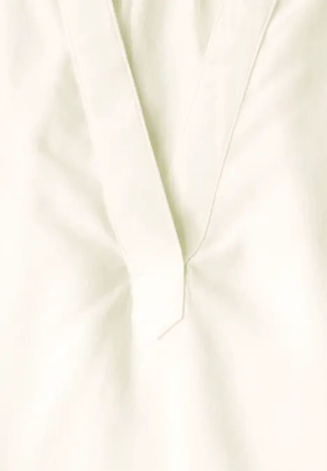 Blusenshirt in Unifarbe vanilla white
