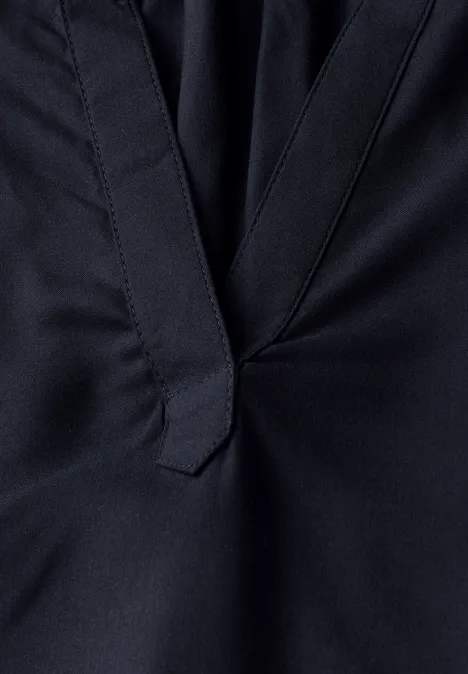 Blusenshirt in Unifarbe universal blue