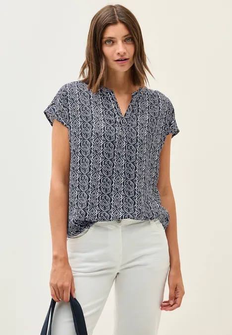 Gemustertes Blusenshirt universal blue