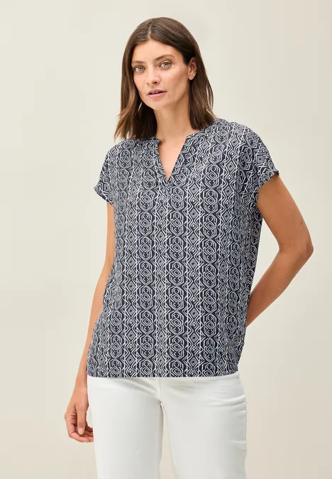 Gemustertes Blusenshirt universal blue