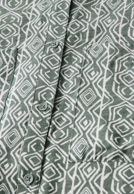 Gemusterte Hemdbluse balmy khaki