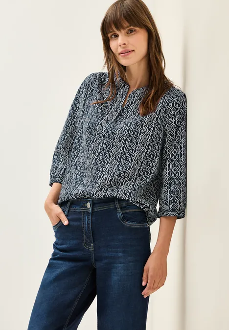 Gemusterte Tunika universal blue