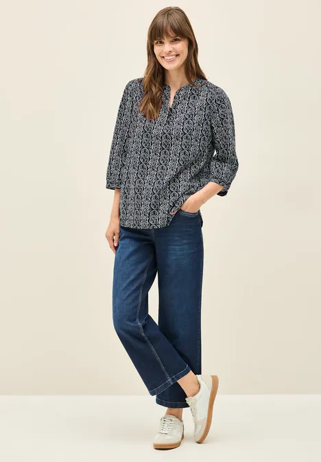 Gemusterte Tunika universal blue