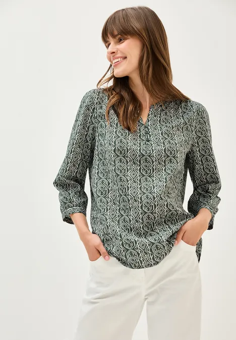 Gemusterte Tunika balmy khaki