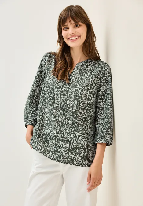 Gemusterte Tunika balmy khaki