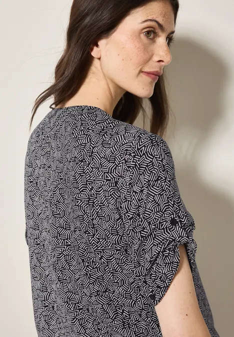 Gemusterte Bluse universal blue