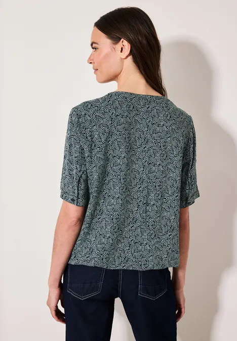 Gemusterte Bluse slate khaki