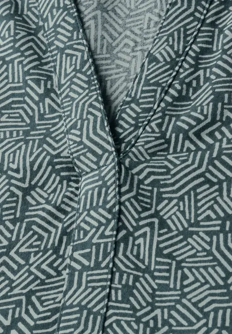 Gemusterte Bluse slate khaki