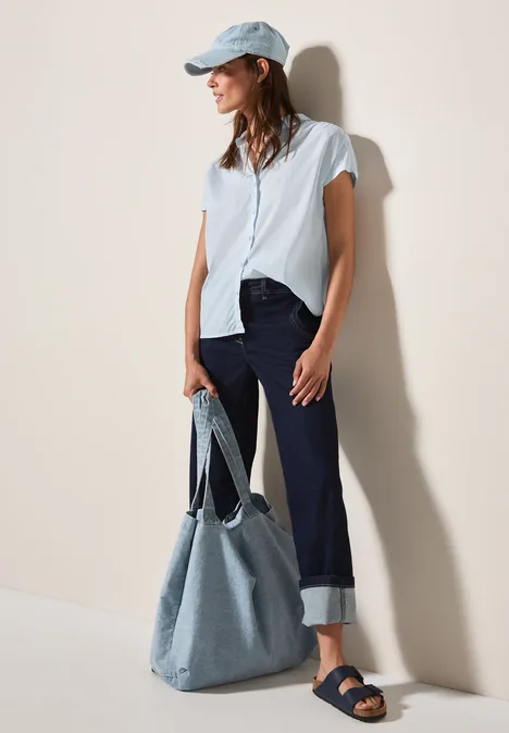 Gestreifte Hemdbluse pastel blue