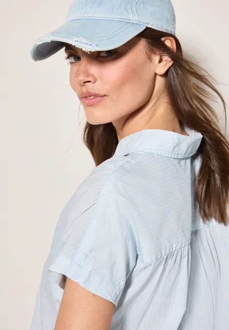 Gestreifte Hemdbluse pastel blue