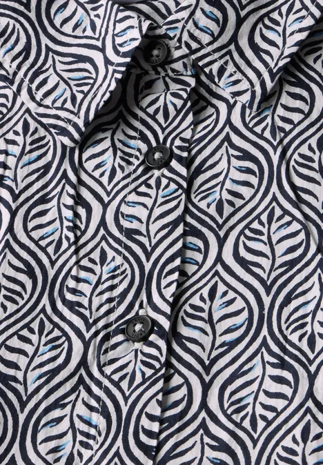 Gemusterte Bluse universal blue
