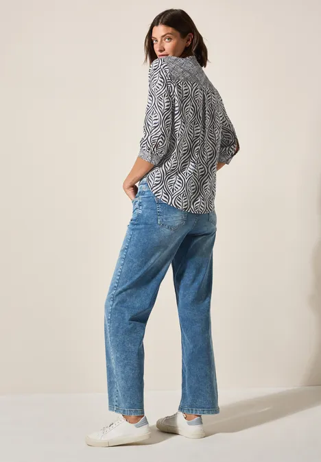 Muster-Mix Bluse universal blue