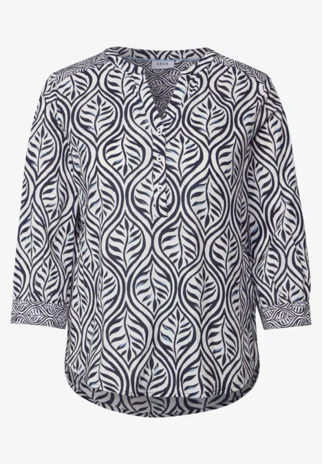 Muster-Mix Bluse universal blue