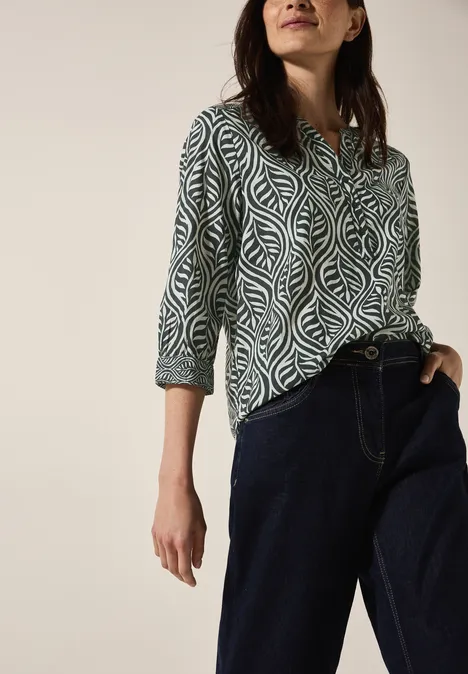 Muster-Mix Bluse slate khaki